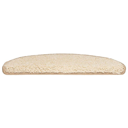 Stair Mats 20 pcs 65x21x4 cm Cream Half Round Large