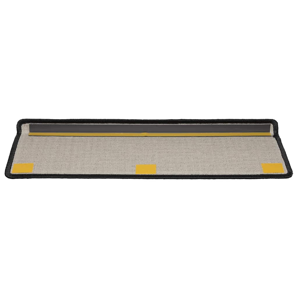 Stair Mats 20 pcs 65x21x4 cm Black Rectangular Edge