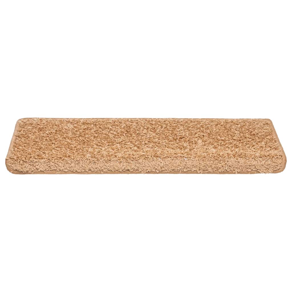 Stair Mats 20 pcs 65x21x4 cm Beige Rectangular Edge