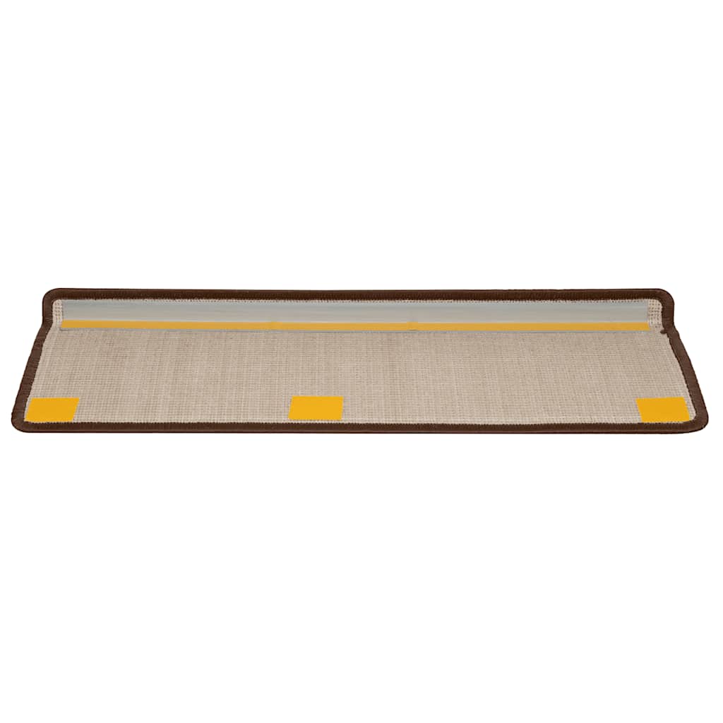 Stair Mats 20 pcs 65x21x4 cm Brown Rectangular Edge