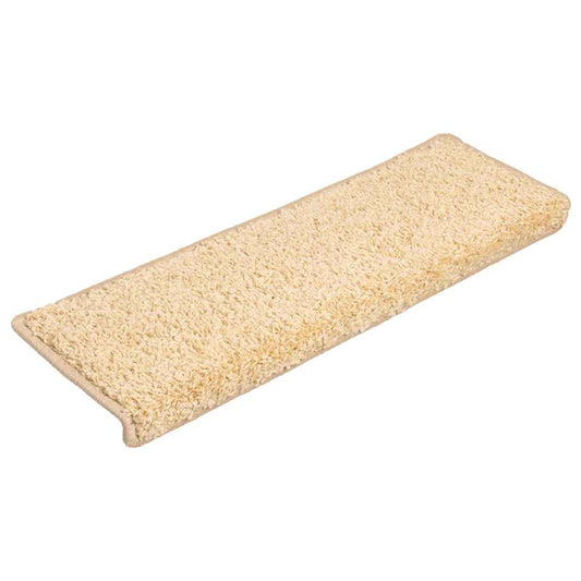 Stair Mats 20 pcs 65x21x4 cm Cream Rectangular Edge