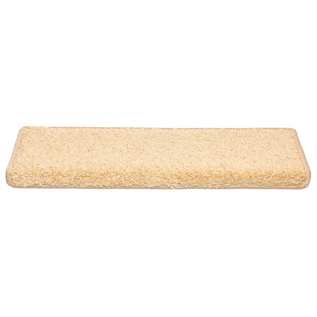 Stair Mats 20 pcs 65x21x4 cm Cream Rectangular Edge