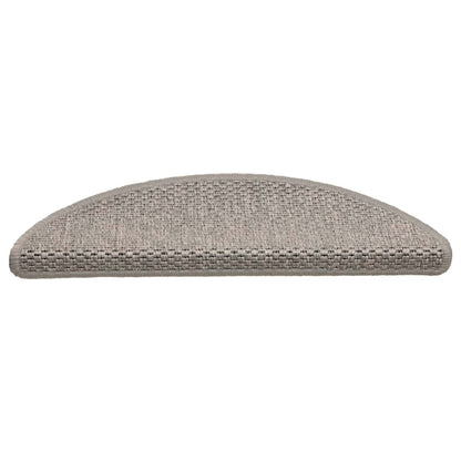 Stair Mats Self-adhesive Sisal-Look 30 pcs 56x17x3 cm Silver