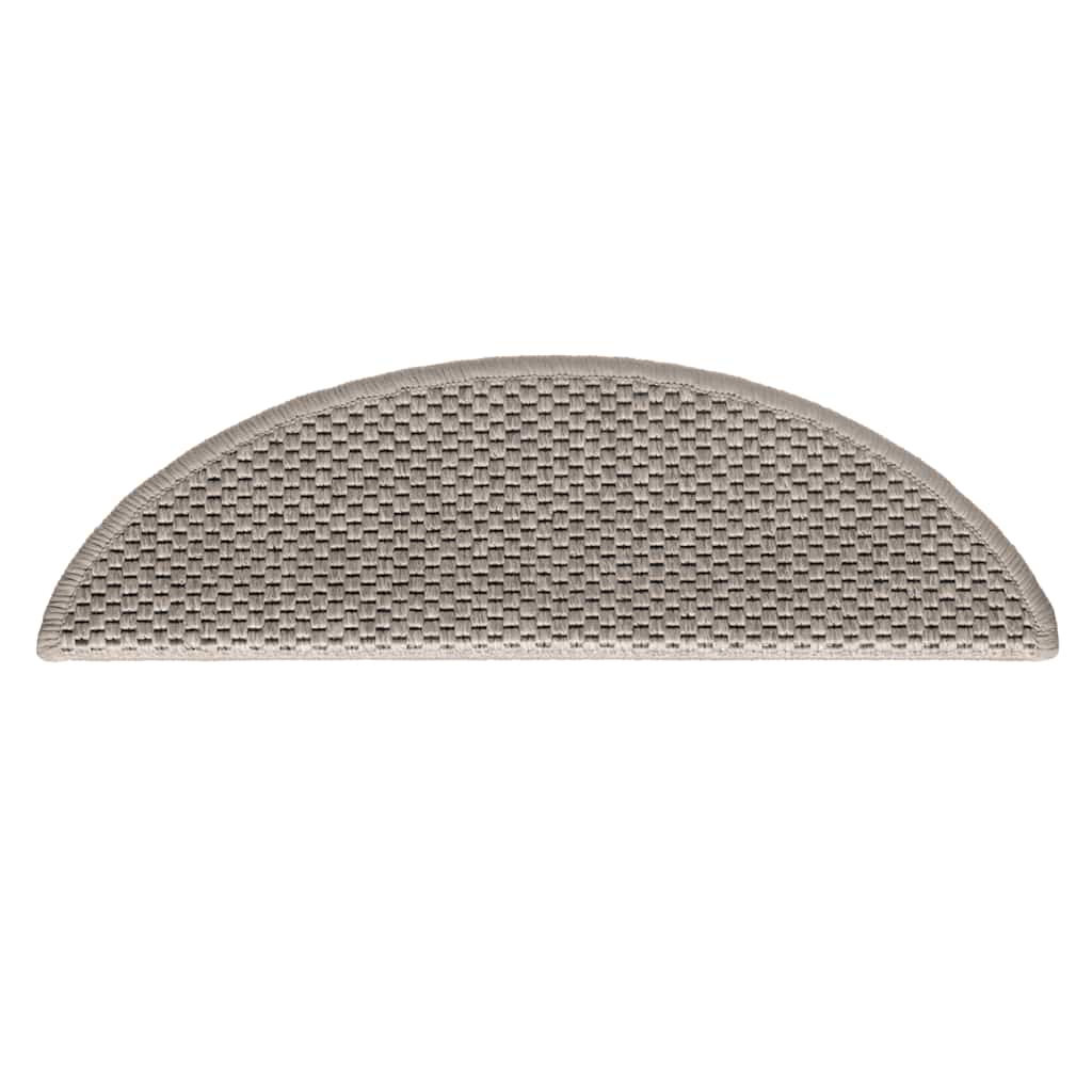 Stair Mats Self-adhesive Sisal-Look 30 pcs 56x17x3 cm Silver