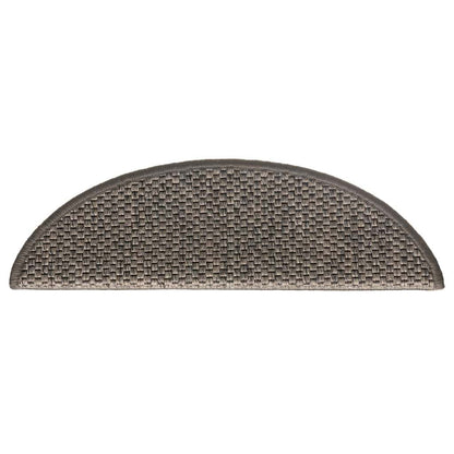 Stair Mats Self-adhesive Sisal-Look 30 pcs 56x17x3 cm Grey and Beige