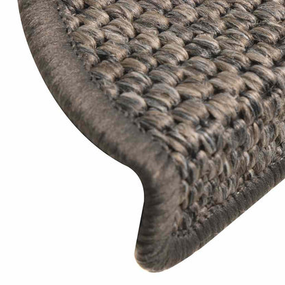 Stair Mats Self-adhesive Sisal-Look 30 pcs 56x17x3 cm Grey and Beige