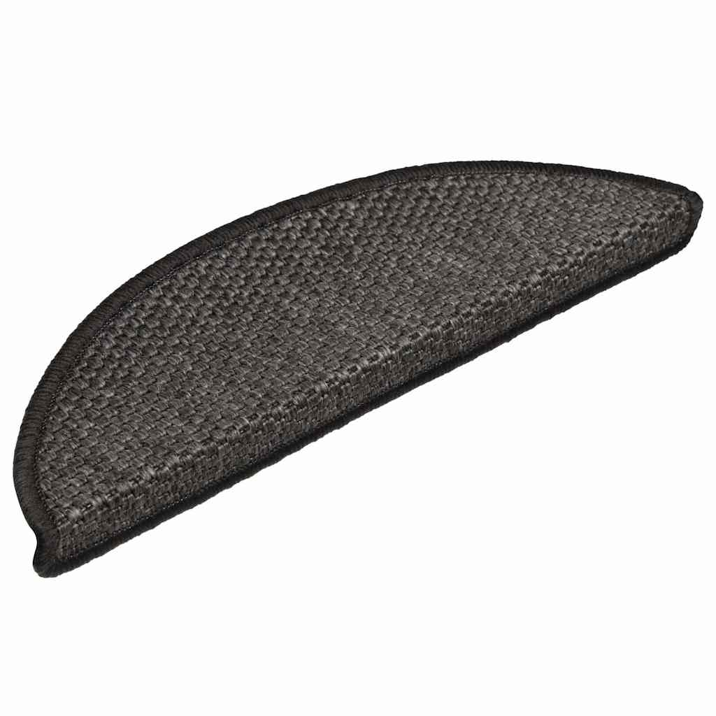 Stair Mats Self-adhesive Sisal-Look 30 pcs 56x17x3 cm Anthracite