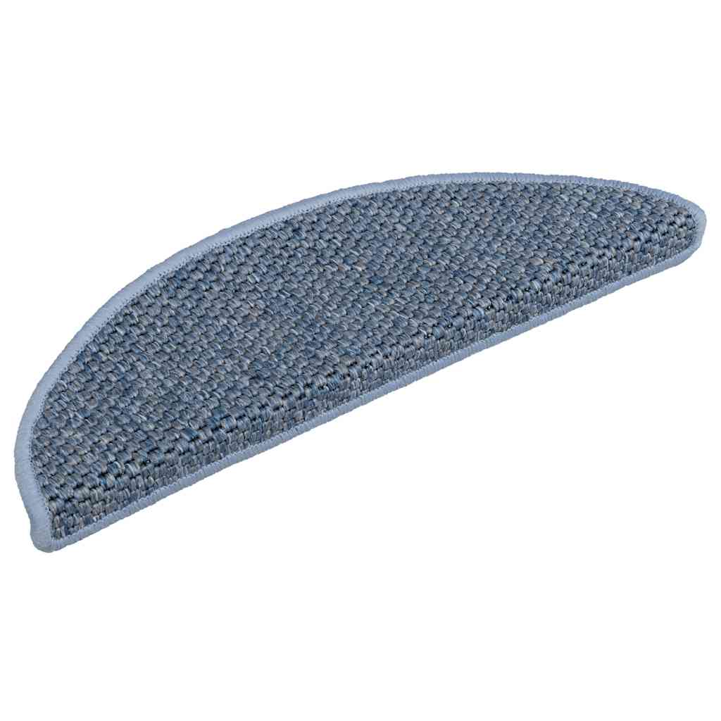 Stair Mats Self-adhesive Sisal-Look 30 pcs 56x17x3 cm Blue
