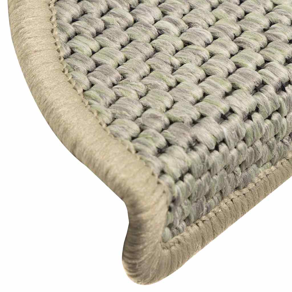 Stair Mats Self-adhesive Sisal-Look 30 pcs 56x17x3 cm Light Green