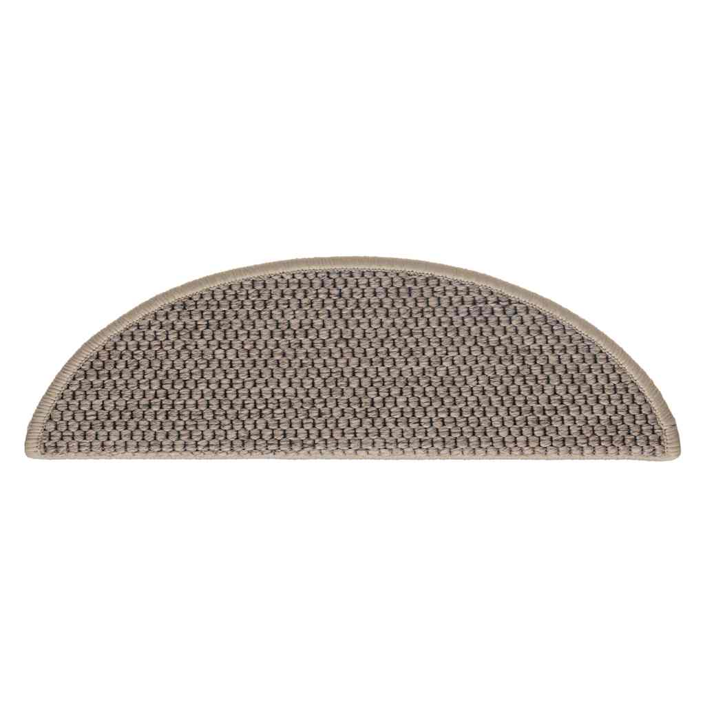 Stair Mats Self-adhesive Sisal-Look 30 pcs 56x17x3 cm Dark Beige