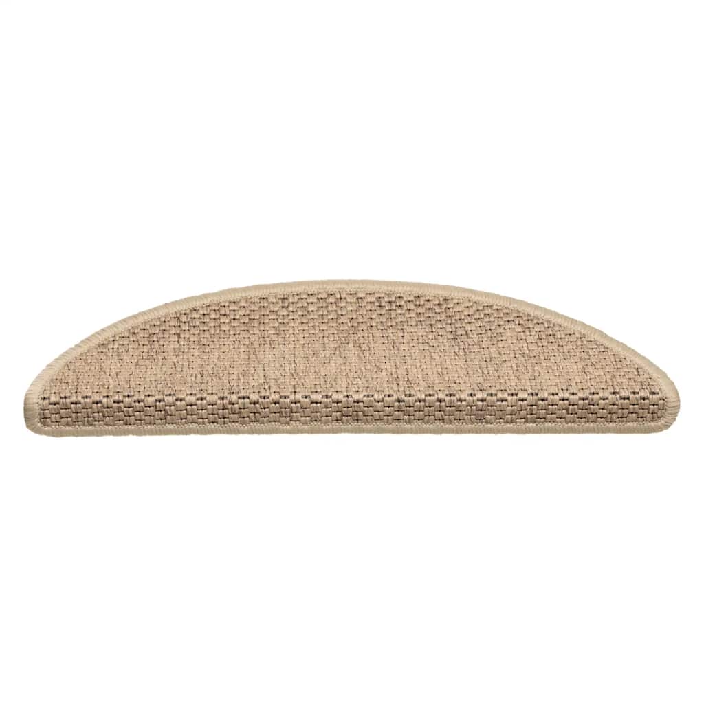 Stair Mats Self-adhesive Sisal-Look 30 pcs 56x17x3 cm Sand