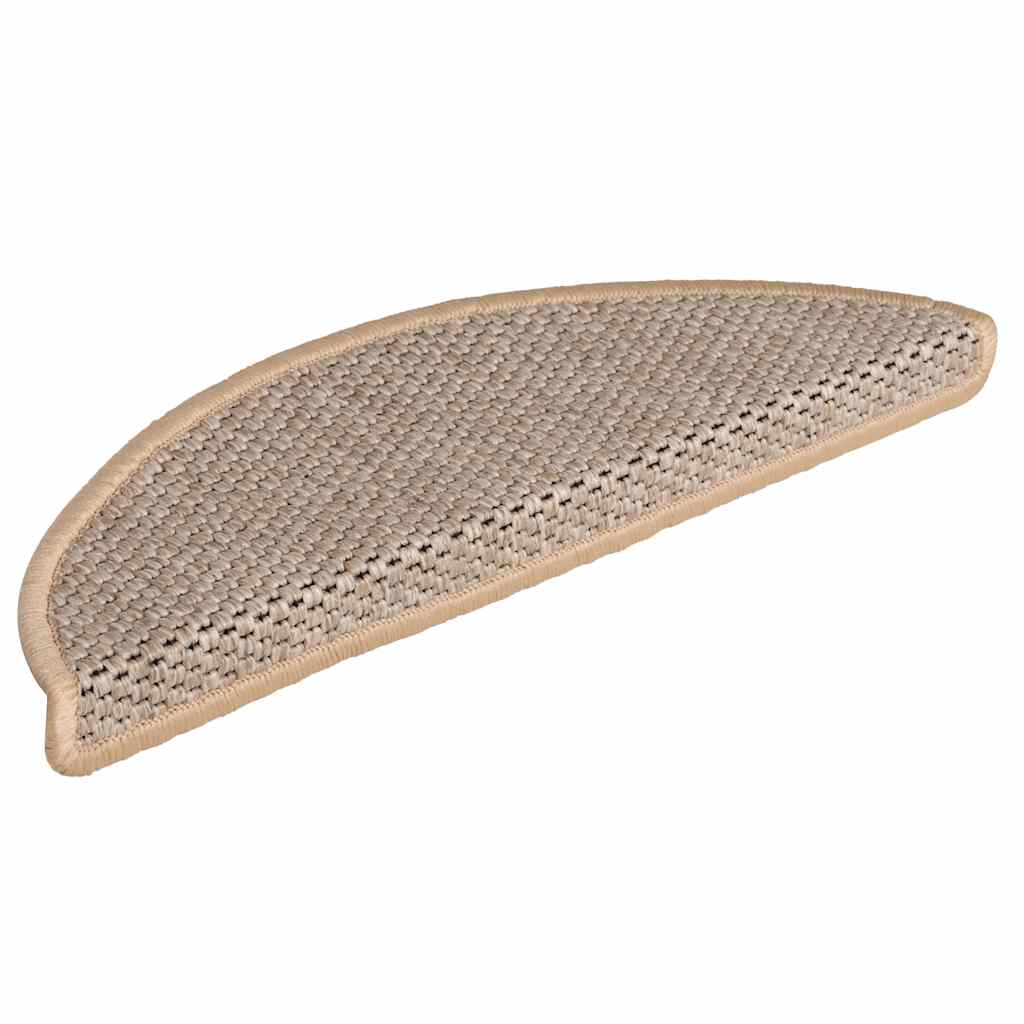 Stair Mats Self-adhesive Sisal-Look 30 pcs 56x17x3 cm Light Beige