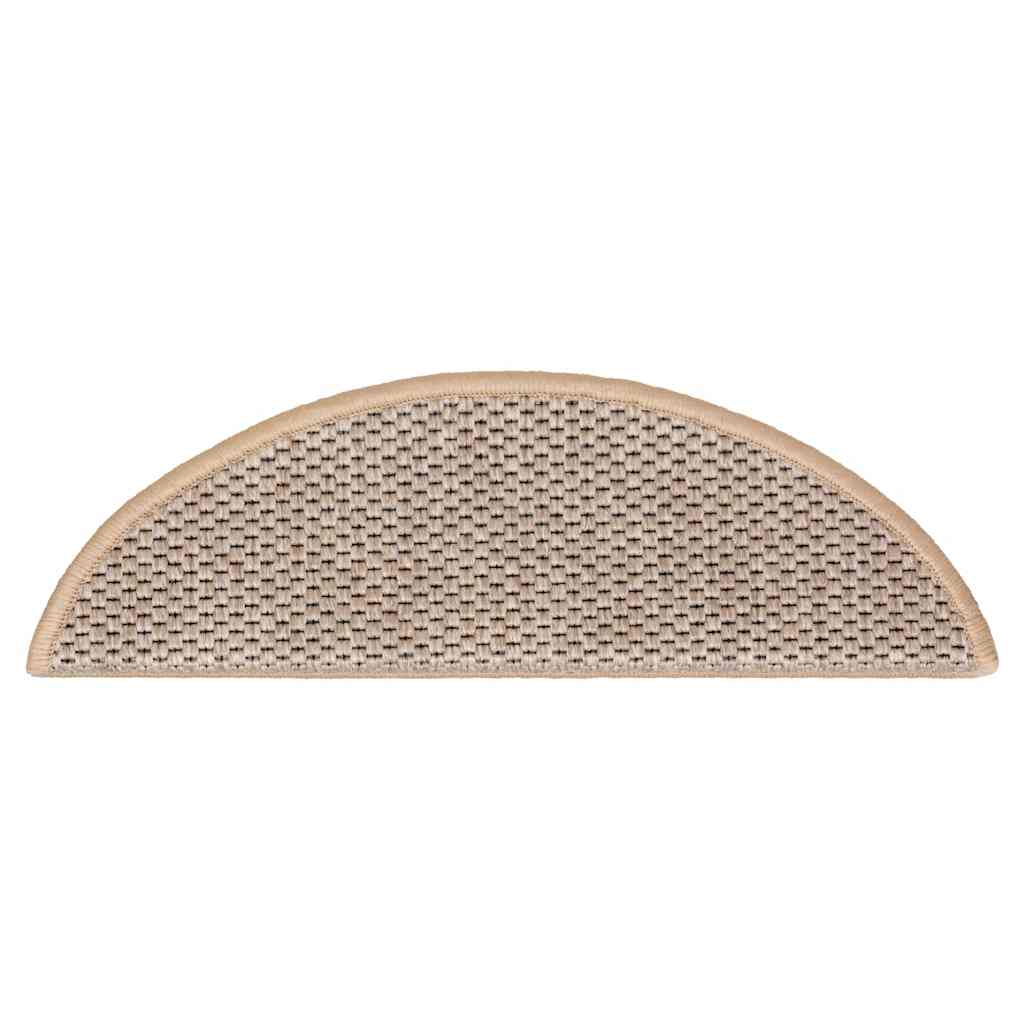 Stair Mats Self-adhesive Sisal-Look 30 pcs 56x17x3 cm Light Beige