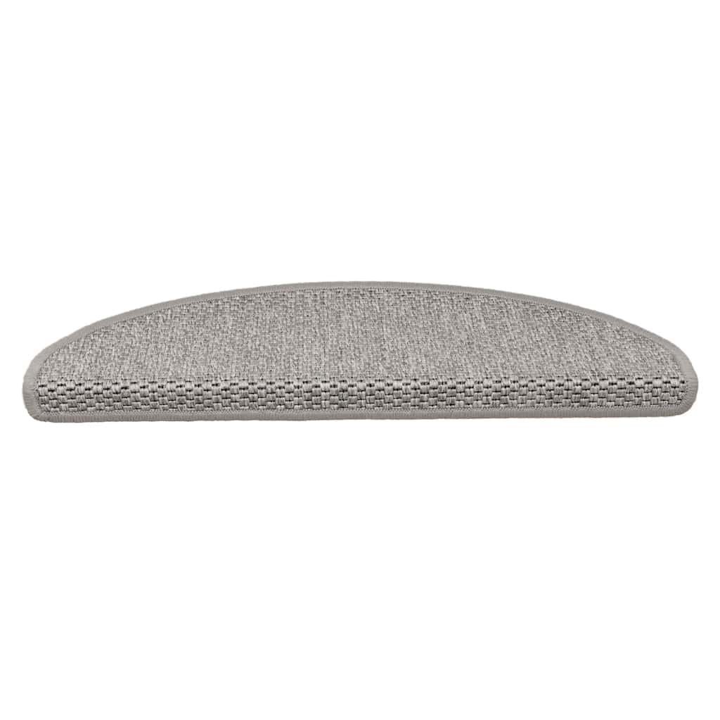 Stair Mats Self-adhesive Sisal-Look 30 pcs 65x21x4 cm Silver
