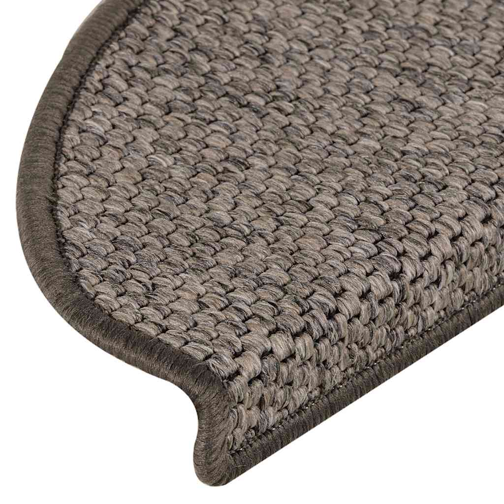 Stair Mats Self-adhesive Sisal-Look 30 pcs 65x21x4 cm Grey and Beige