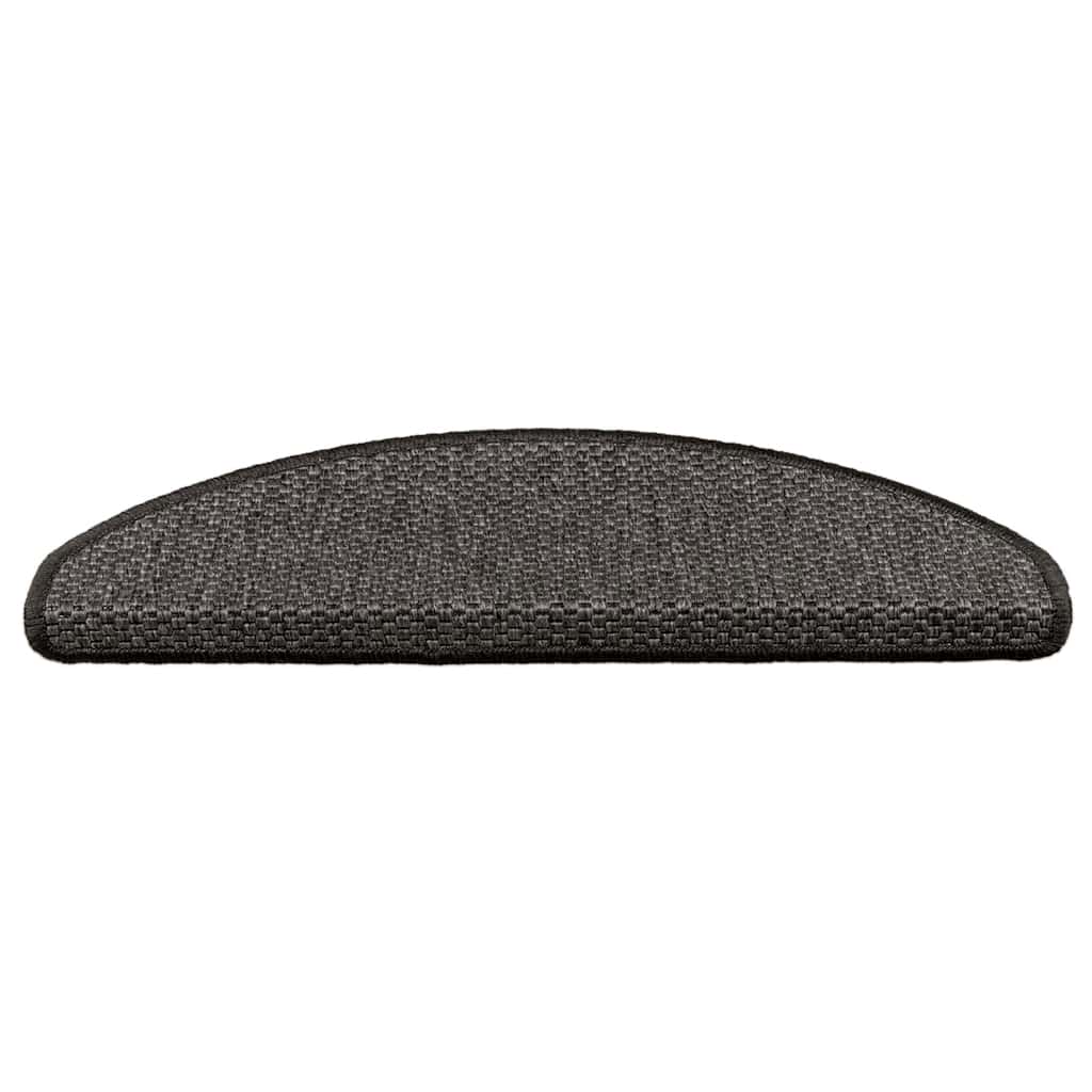 Stair Mats Self-adhesive Sisal-Look 30 pcs 65x21x4 cm Anthracite