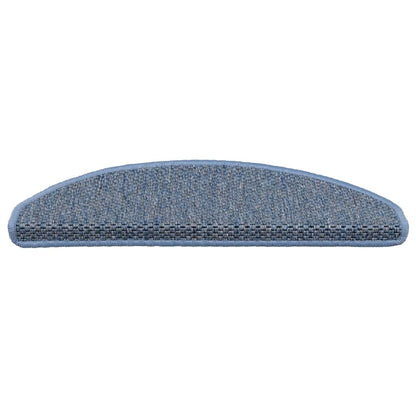 Stair Mats Self-adhesive Sisal-Look 30 pcs 65x21x4 cm Blue