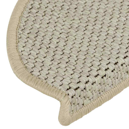 Stair Mats Self-adhesive Sisal-Look 30 pcs 65x21x4 cm Light Green