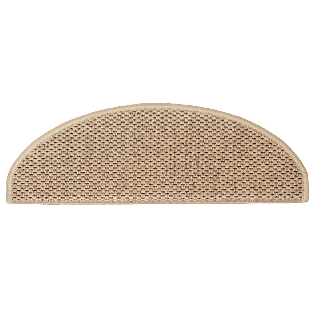 Stair Mats Self-adhesive Sisal-Look 30 pcs 65x21x4 cm Sand