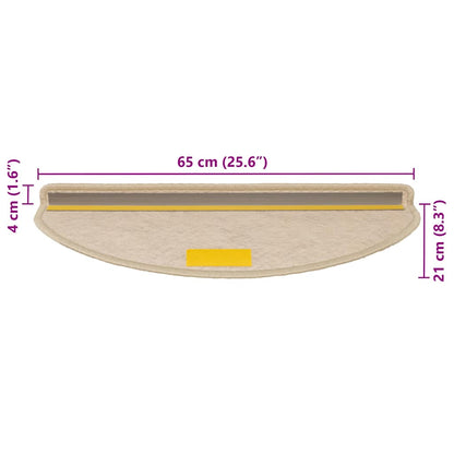 Stair Mats Self-adhesive Sisal-Look 30 pcs 65x21x4 cm Sand