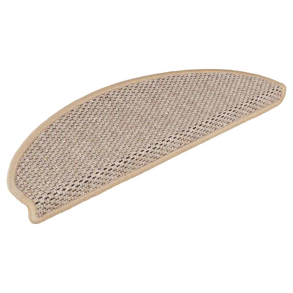 Stair Mats Self-adhesive Sisal-Look 30 pcs 65x21x4 cm Light Beige