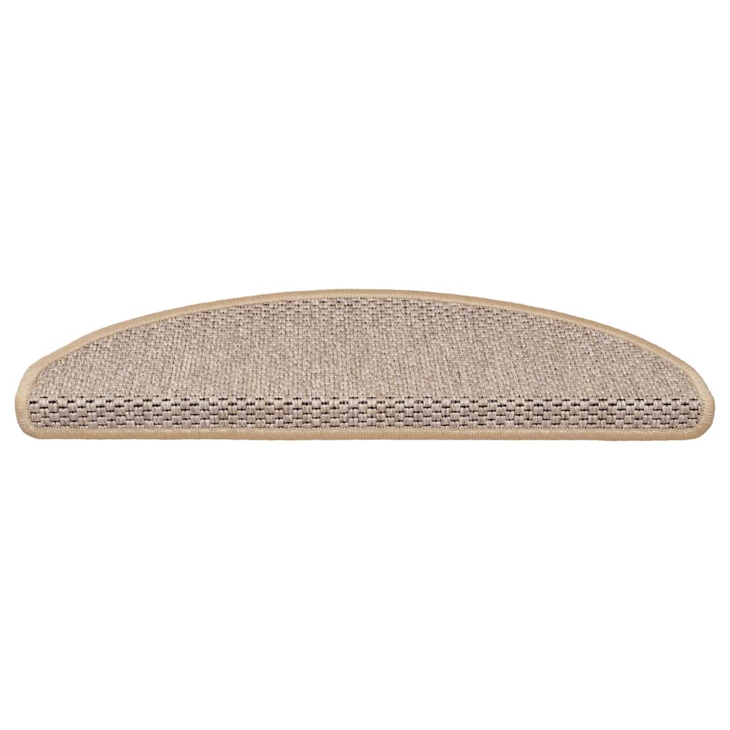 Stair Mats Self-adhesive Sisal-Look 30 pcs 65x21x4 cm Light Beige