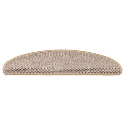 Stair Mats Self-adhesive Sisal-Look 30 pcs 65x21x4 cm Light Beige