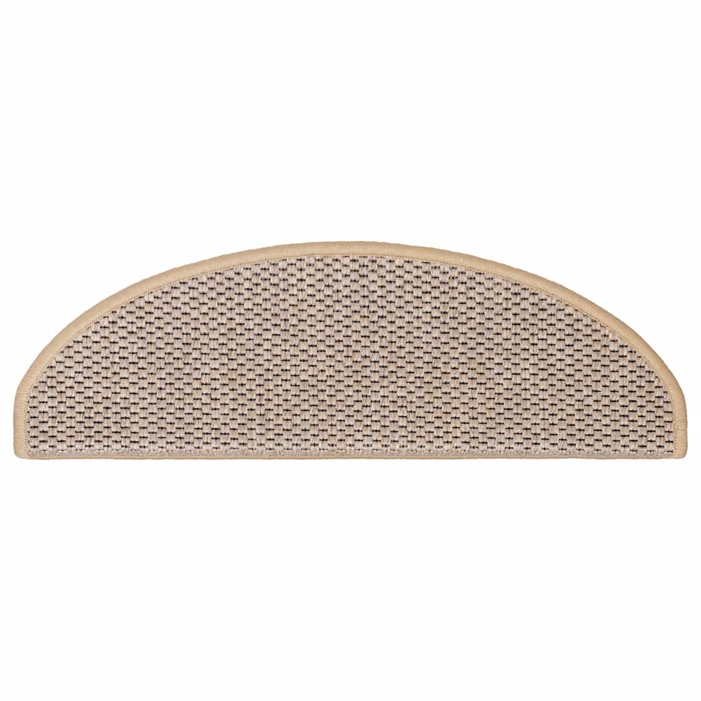 Stair Mats Self-adhesive Sisal-Look 30 pcs 65x21x4 cm Light Beige