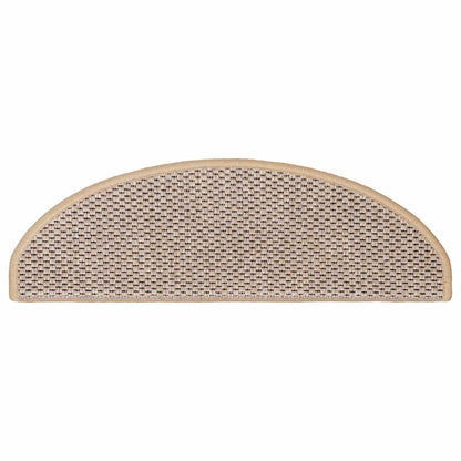 Stair Mats Self-adhesive Sisal-Look 30 pcs 65x21x4 cm Light Beige