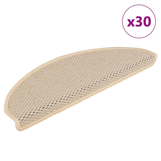 Stair Mats Self-adhesive Sisal-Look 30 pcs 65x21x4 cm Berber