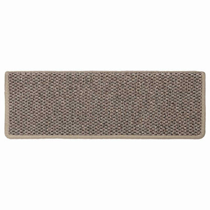 Stair Mats Self-adhesive Sisal-Look 30 pcs 65x21x4 cm Dark Beige