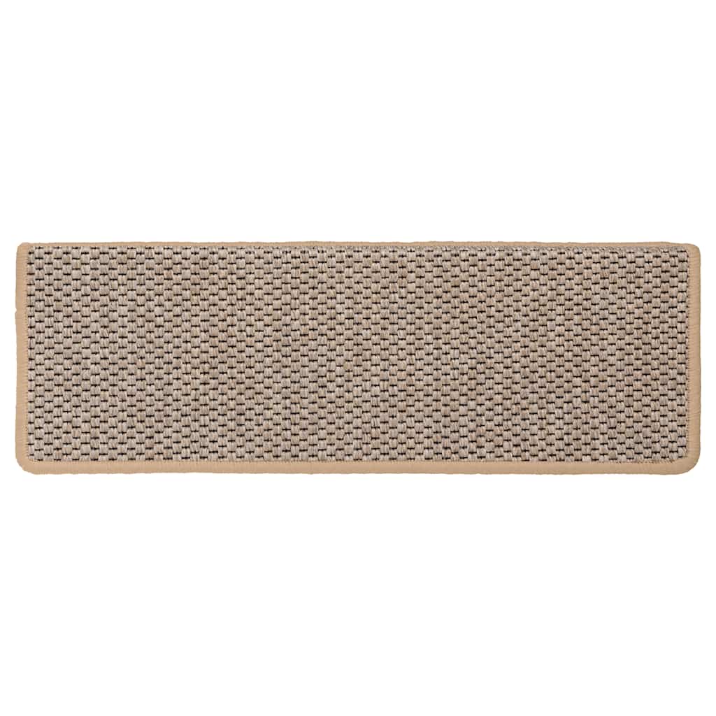 Stair Mats Self-adhesive Sisal-Look 30 pcs 65x21x4 cm Light Beige