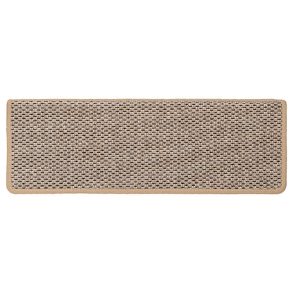 Stair Mats Self-adhesive Sisal-Look 30 pcs 65x21x4 cm Light Beige