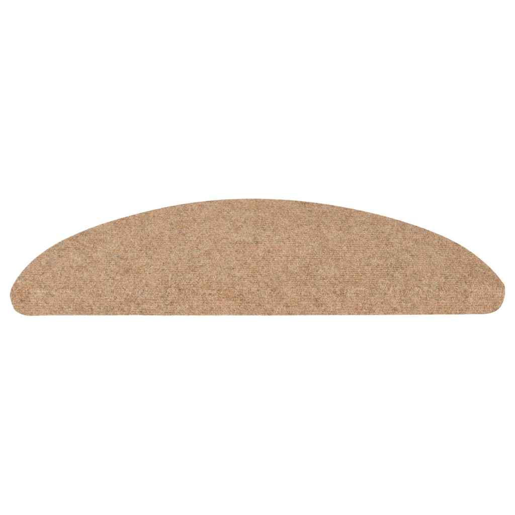 Stair Mats Self-adhesive 20 pcs Beige 56x17x3 cm