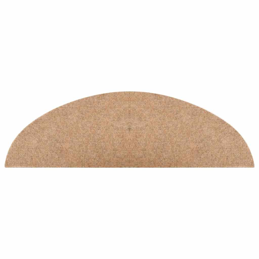 Stair Mats Self-adhesive 20 pcs Beige 56x17x3 cm