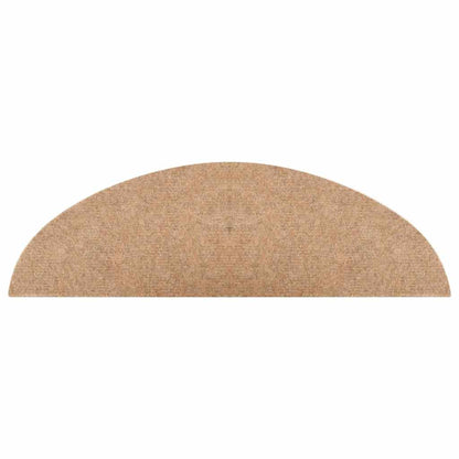 Stair Mats Self-adhesive 20 pcs Beige 56x17x3 cm