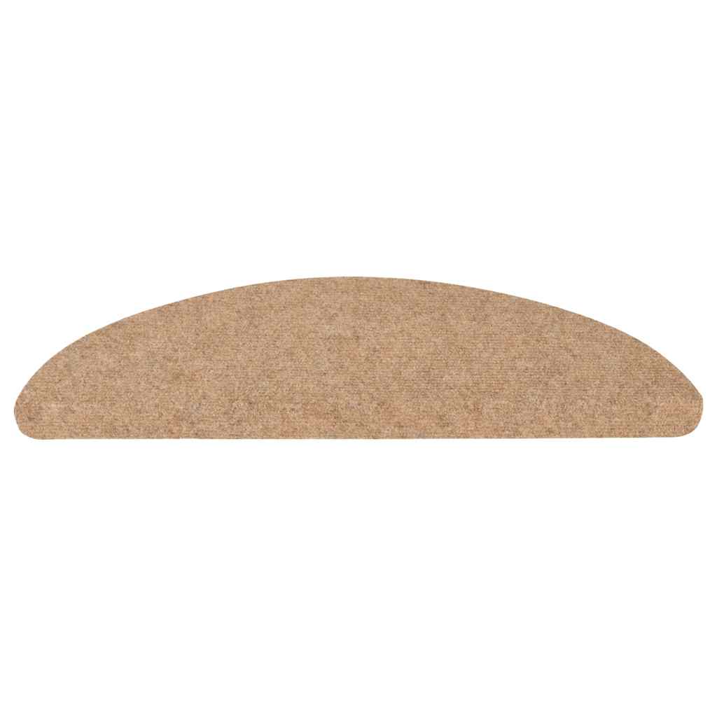 Stair Mats Self-adhesive 30 pcs Beige 56x17x3 cm