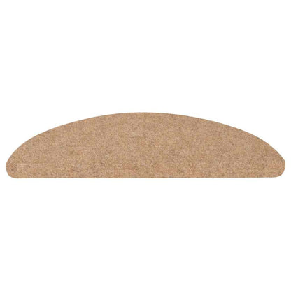 Stair Mats Self-adhesive 30 pcs Beige 56x17x3 cm