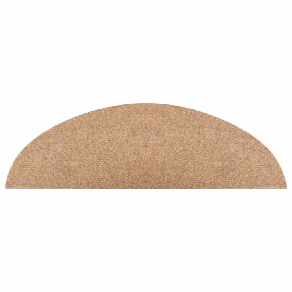 Stair Mats Self-adhesive 30 pcs Beige 56x17x3 cm