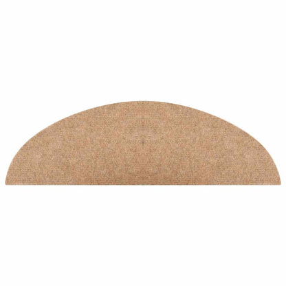 Stair Mats Self-adhesive 30 pcs Beige 56x17x3 cm