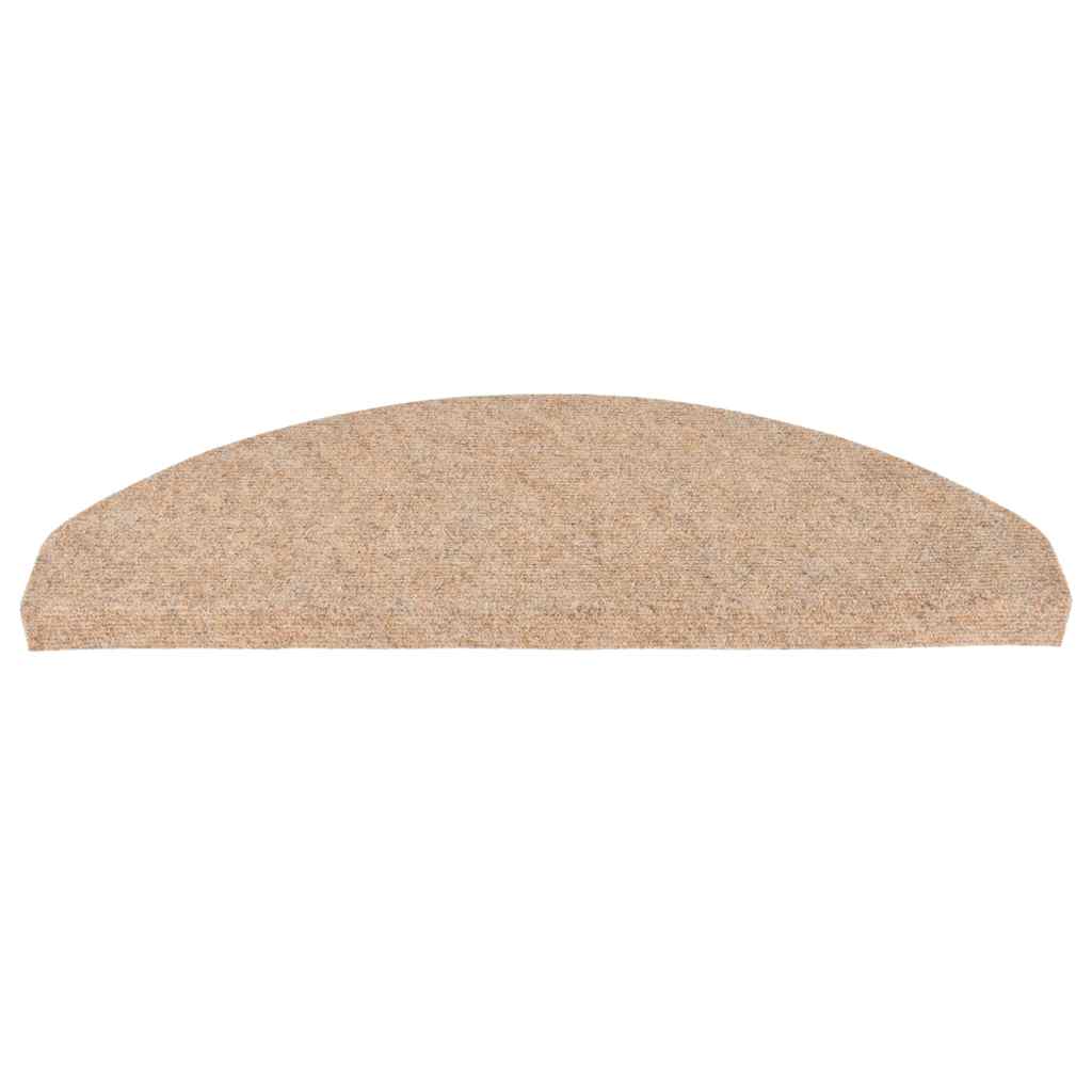 Stair Mats Self-adhesive 30 pcs Beige 65x22,5x3,5 cm