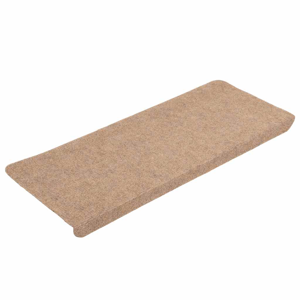 Stair Mats Self-adhesive 30 pcs Beige 65x24,5x3,5 cm