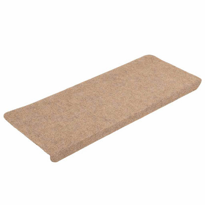 Stair Mats Self-adhesive 30 pcs Beige 65x24,5x3,5 cm