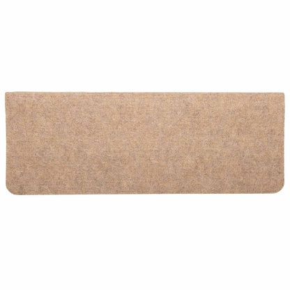 Stair Mats Self-adhesive 30 pcs Beige 65x24,5x3,5 cm