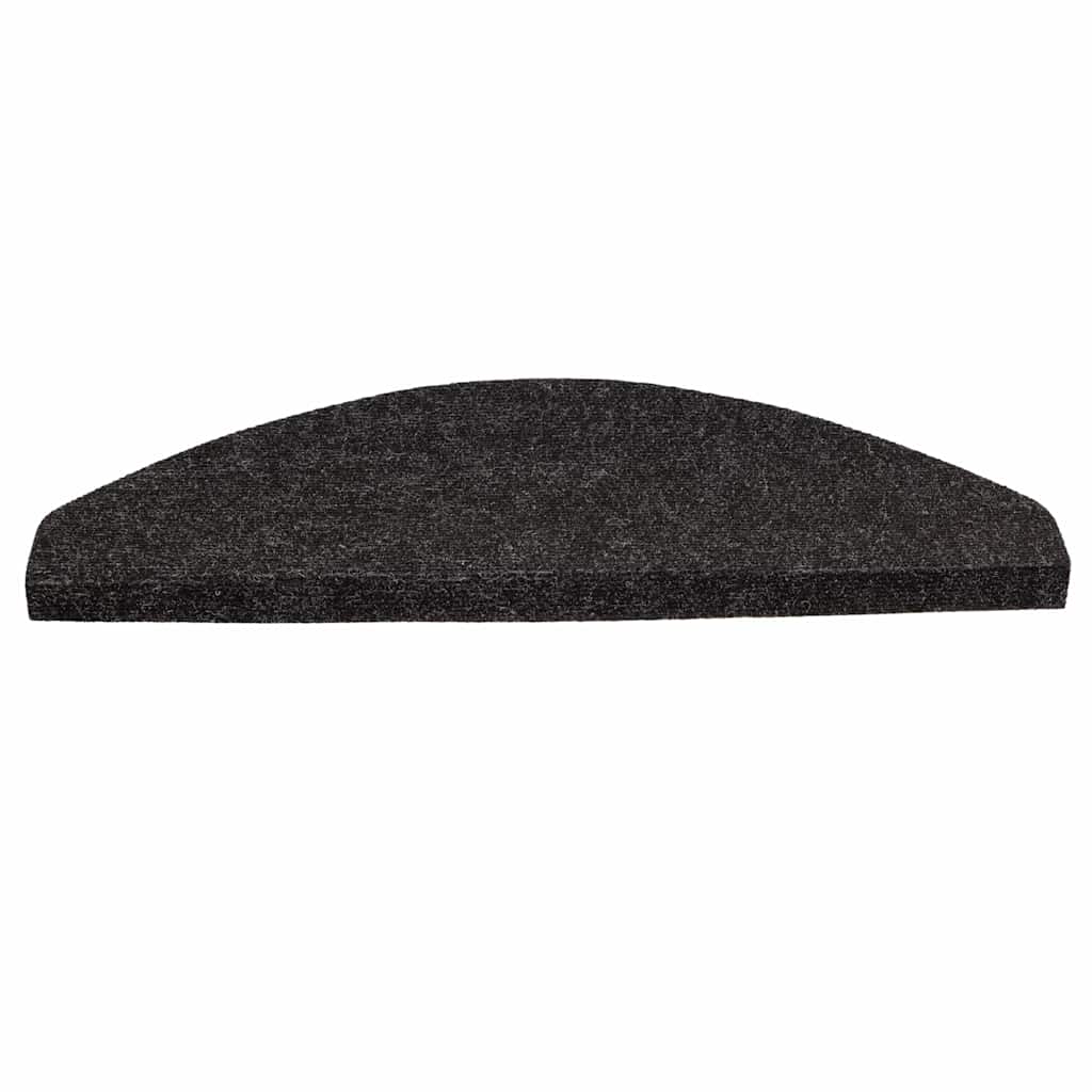 Stair Mats Self-adhesive 30 pcs Black 56x17x3 cm