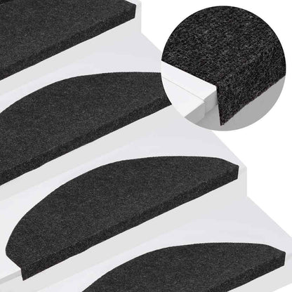 Stair Mats Self-adhesive 20 pcs Black 65x22,5x3,5 cm