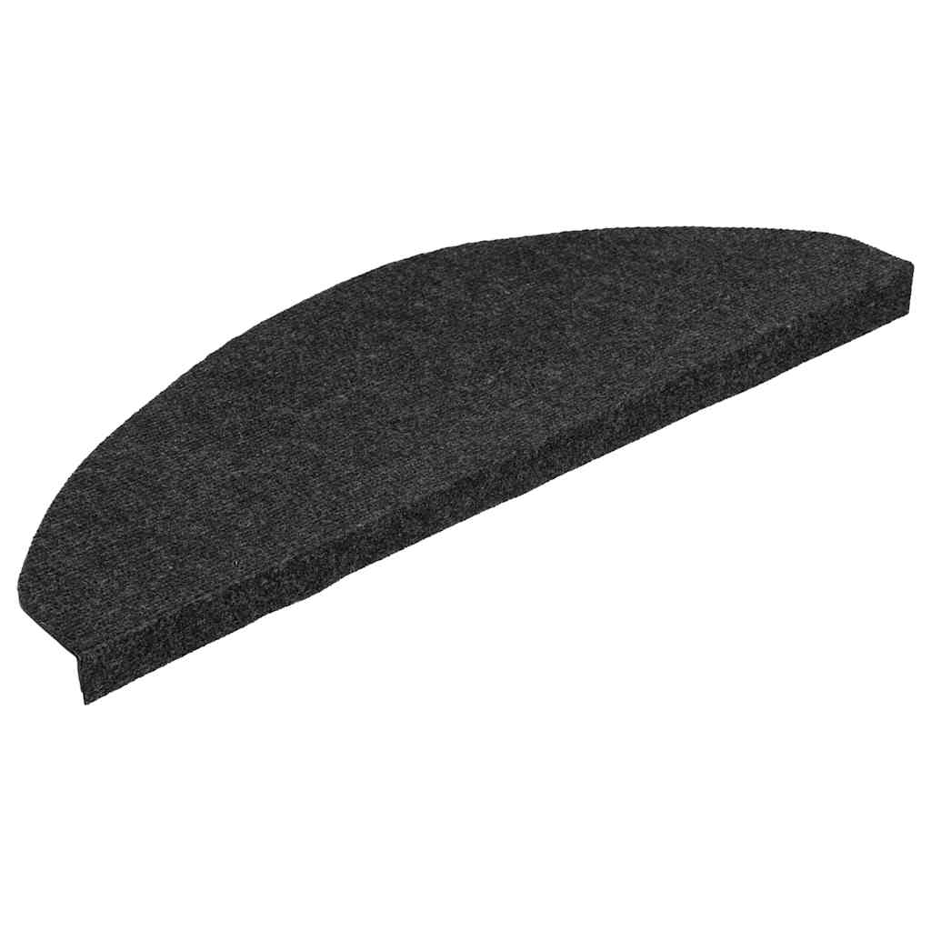 Stair Mats Self-adhesive 30 pcs Black 65x22,5x3,5 cm