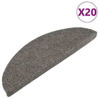 Stair Mats Self-adhesive 20 pcs Grey 56x17x3 cm