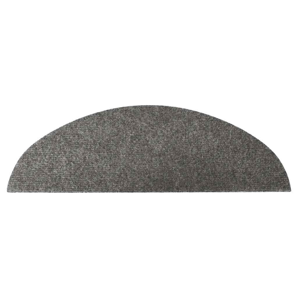 Stair Mats Self-adhesive 30 pcs Grey 56x17x3 cm