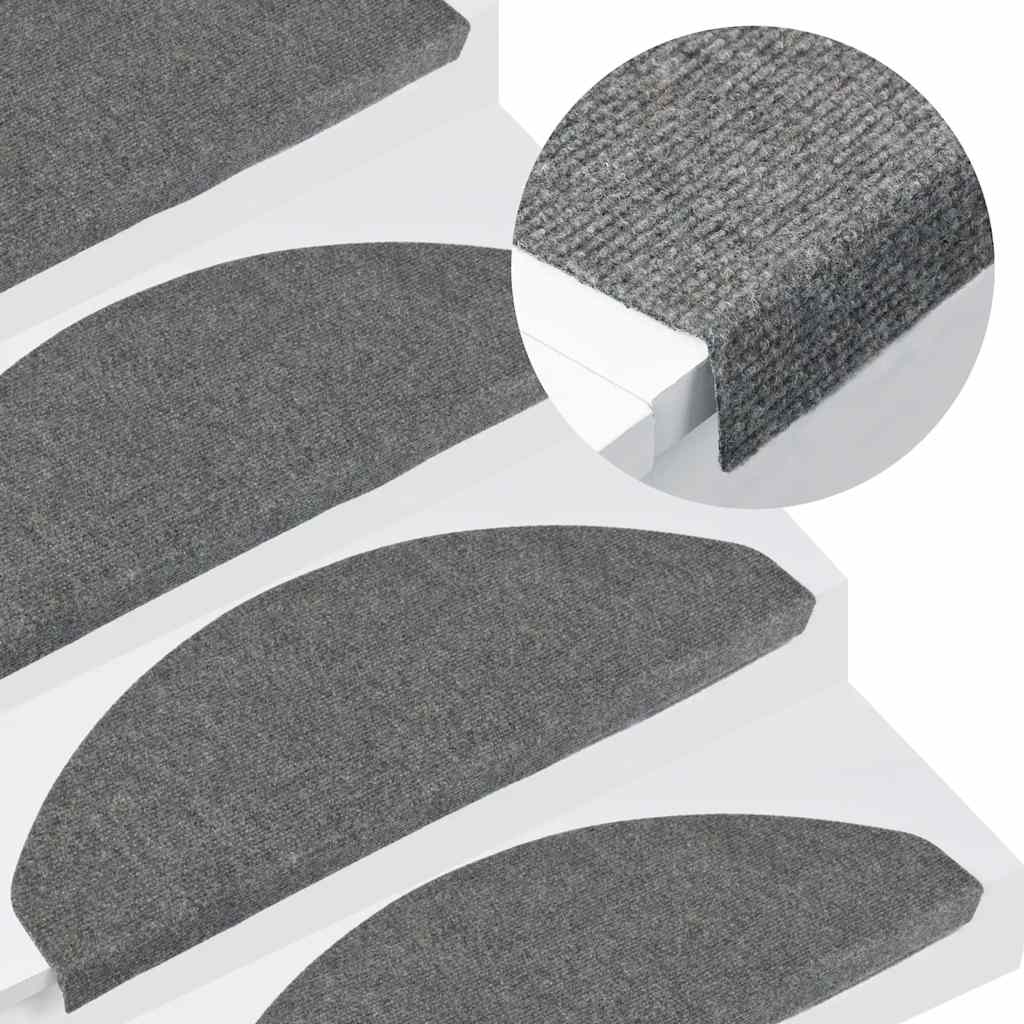 Stair Mats Self-adhesive 20 pcs Grey 65x22,5x3,5 cm